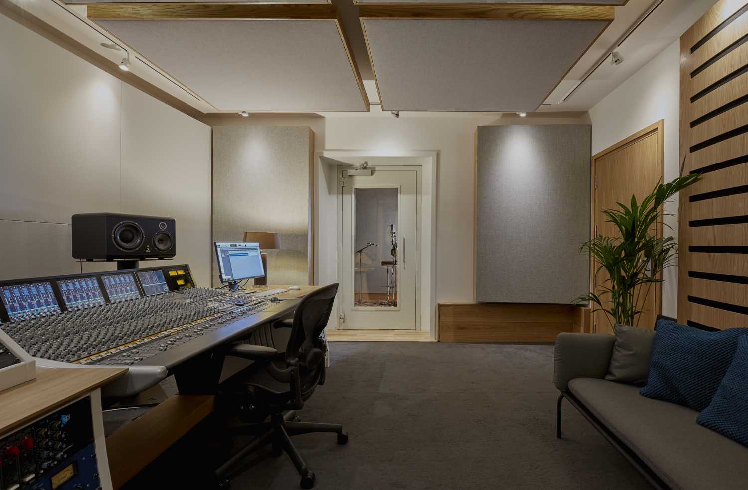 The Front Room is designed for smaller recordings and music production