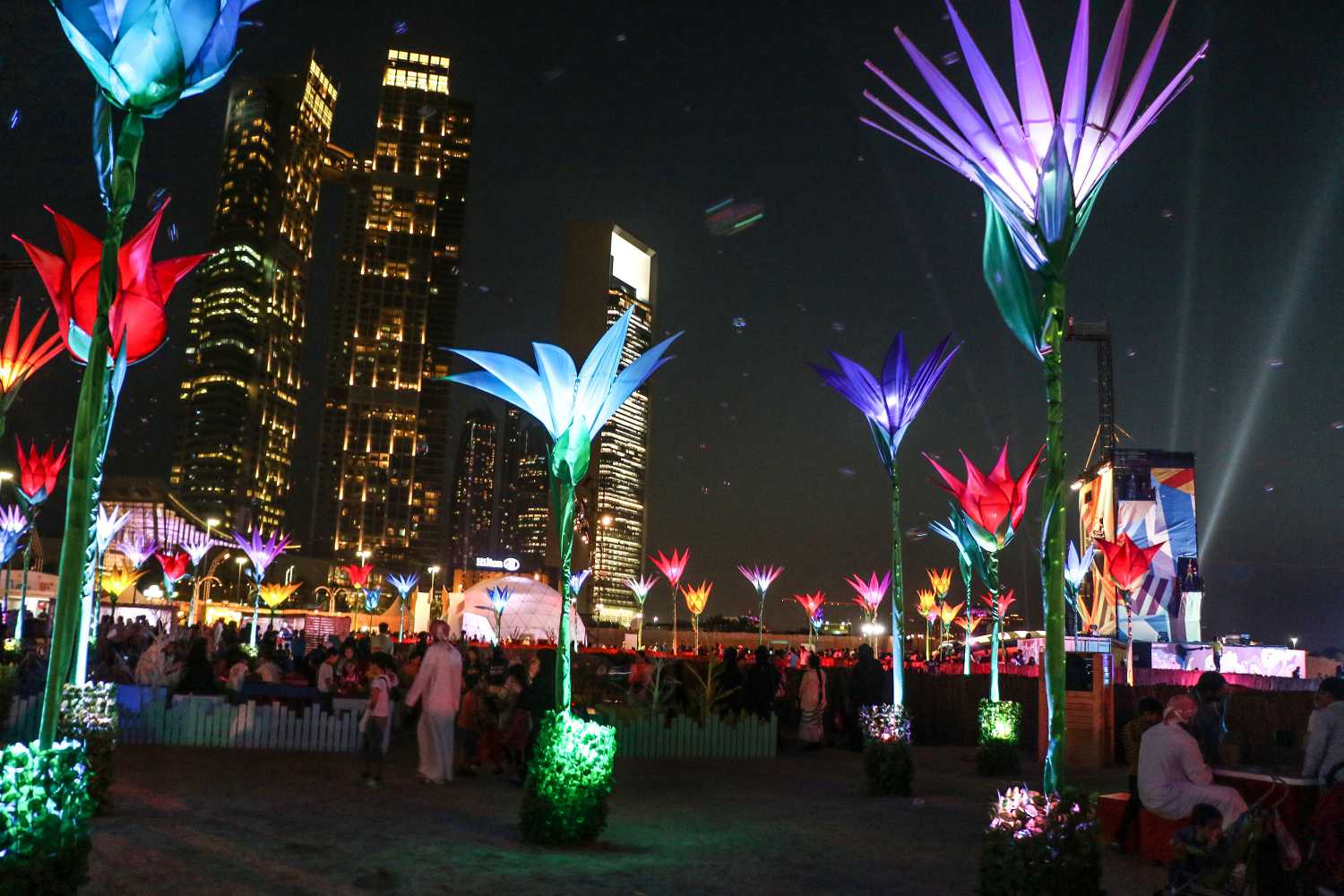 The Happiness Zone on Aby Dhabi’s Corniche beach