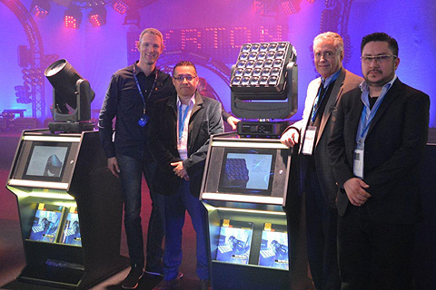 The Ayrton and Vari Internacional teams on the Ayrton stand at Prolight+Sound 2017
