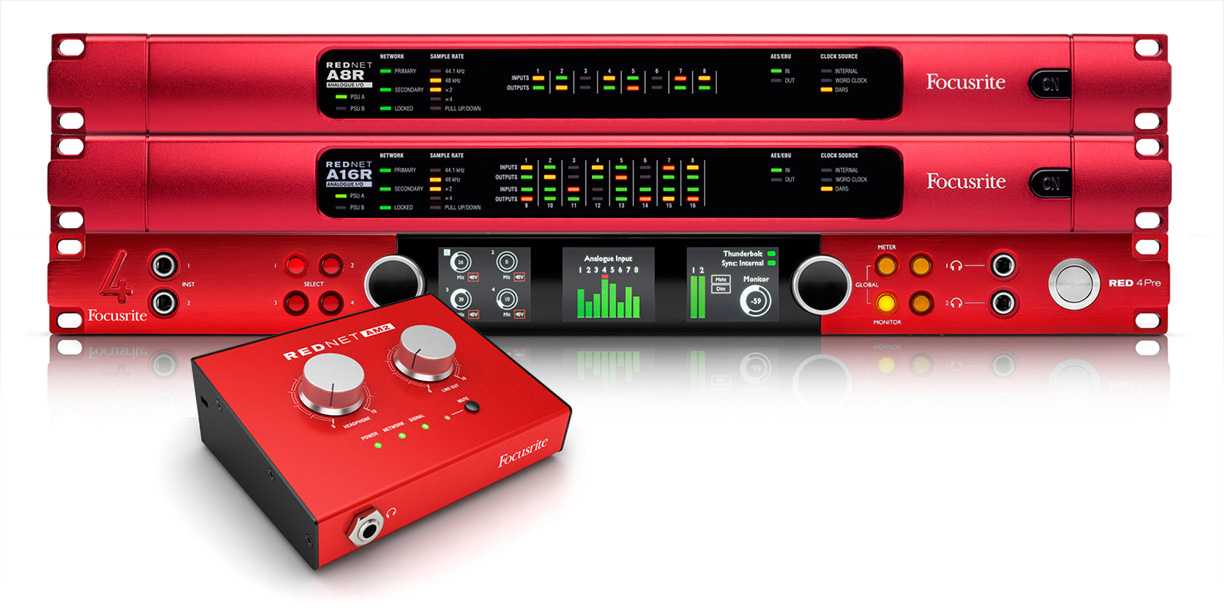 Focusrite will be demonstrating its RedNet range, based around Audinate's Dante protocol