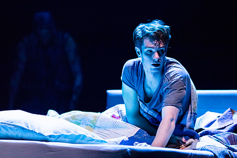 Andrew Garfield (Prior Walter) in Angels in America (photo: Helen Maybanks.)