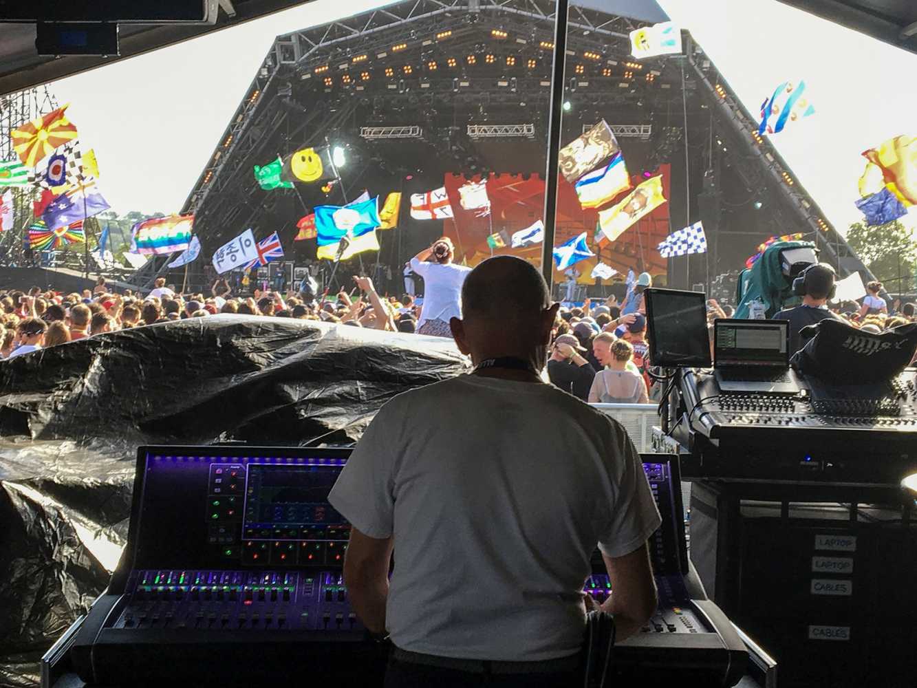 dLive at FOH on Glastonbury’s Pyramid stage during Chic’s performance.