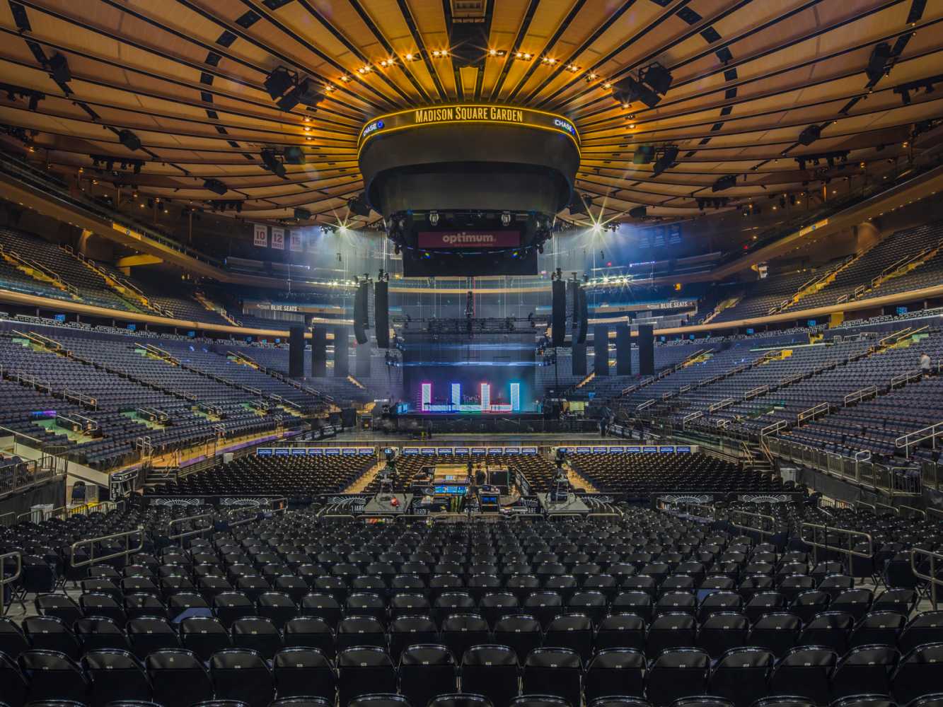 The 1975's Adamson E-Series & S-Series arrays at New York City's Madison Square Garden (photo: Arnold Brower Photography)