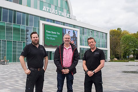 Nick Unij (Atlas Theatre), Kuno van Velzen (Controllux) and Jan Honouwer (Atlas Theatre) (photo: Louise Stickland)