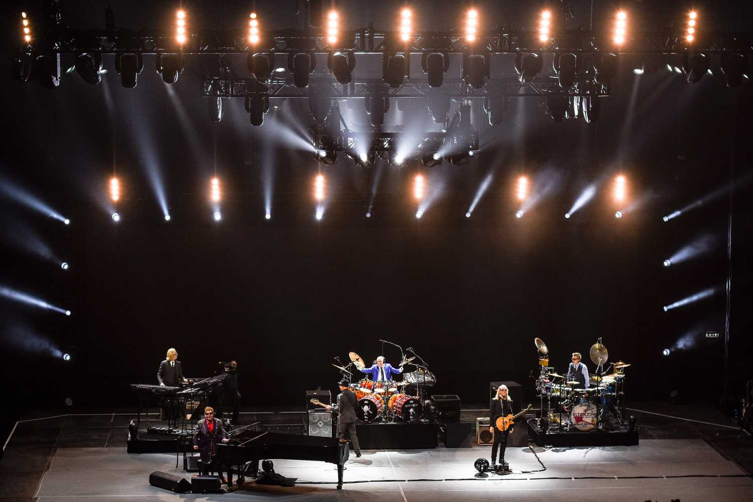Elton played a number of UK dates this summer, including the First Direct Arena in Leeds Elton played a number of UK dates this summer, including the First Direct Arena in Leeds
