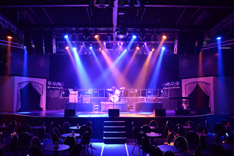 The Rogue and COLORado fixtures were positioned on trussing above and to the sides of the stage