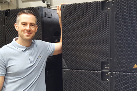 Sonos Libra’s Alfonso Martin with Adamson E219 subwoofers