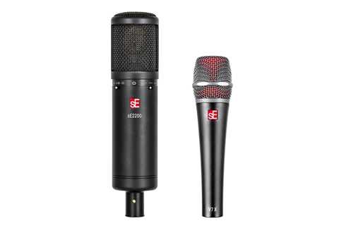 The updated version of the sE2200 and the V7 X dynamic microphone