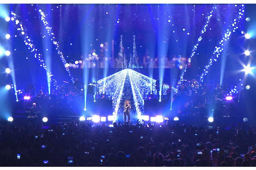 Celine Dion performs her LIVE 2017 show framed by Ayrton MagicPanel-R fixtures (© Yves Aucoin)