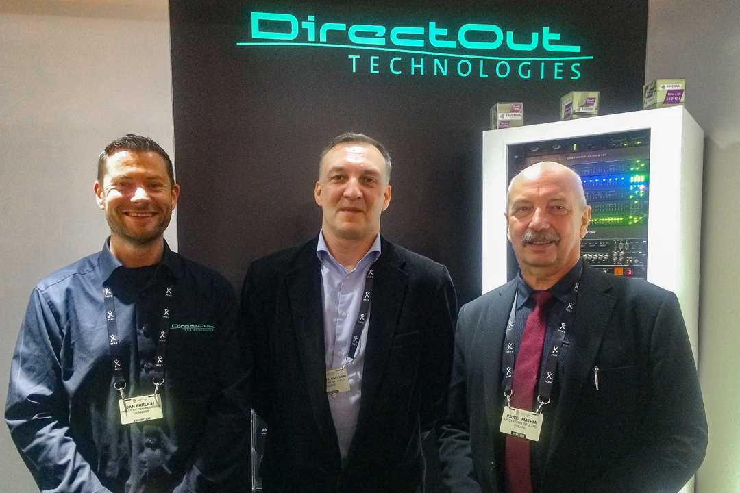 Jan Ehrlich, CEO DirectOut; Robert Chadzynski, LP Systems and Pawel Mathia, CEO LP Systems