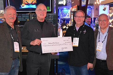 ETC CEO Fred Foster (second from left) with members of the Behind the Scenes Board of Directors, Eddie Raymond, Rick Rudolph (chair) and Jules Lauve