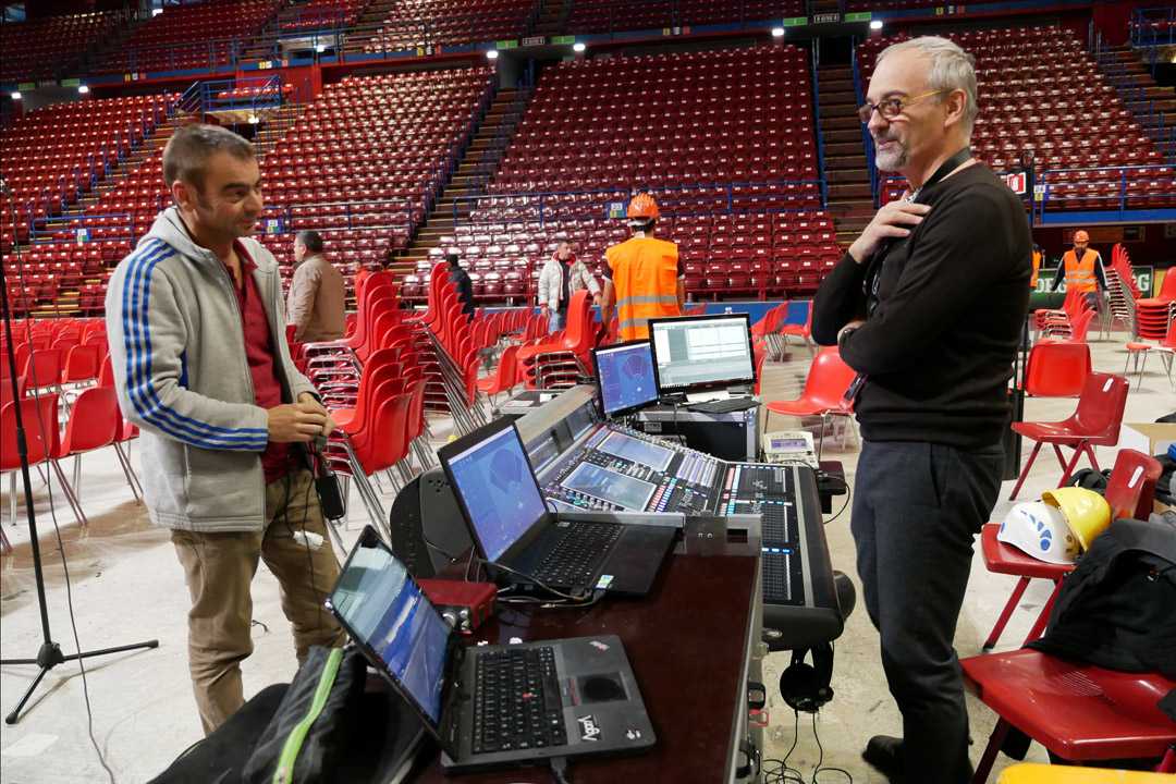 Antonio Paoluzi (left), systems engineer at Agora, with Fabio Venturi