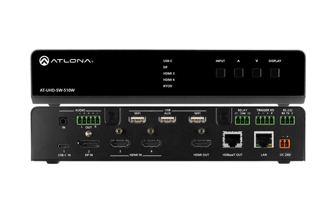 Atlona is now shipping the AT-UHD-SW-510W 5x1 universal switcher Atlona is now shipping the AT-UHD-SW-510W 5x1 universal switcher