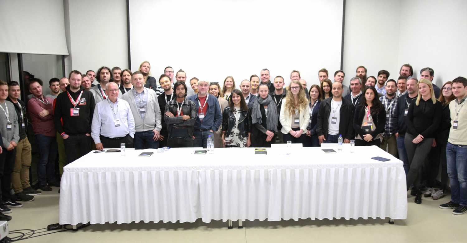 Delegates on board A38 Ship, at EPFE 17, Budapest Delegates on board A38 Ship, at EPFE 17, Budapest