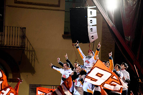Winneer Marc Marquez celebrates
