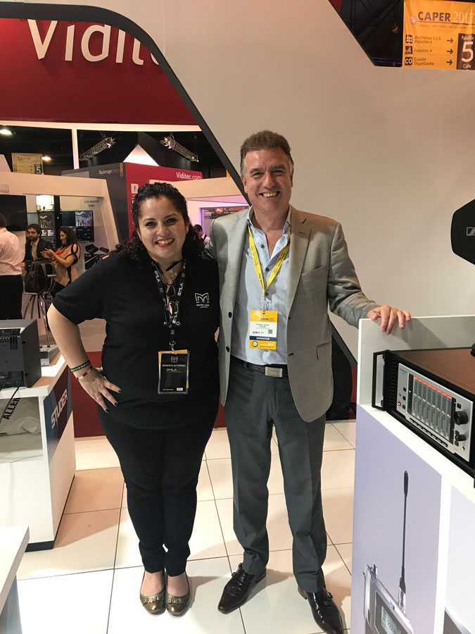 Martin Audio’s Berenice Gutierrez and ARS Technologies’ Ricardo Pousa Martin Audio’s Berenice Gutierrez and ARS Technologies’ Ricardo Pousa