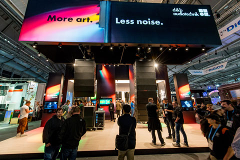 d&b audiotechnik’s stand at Prolight+Sound 2018