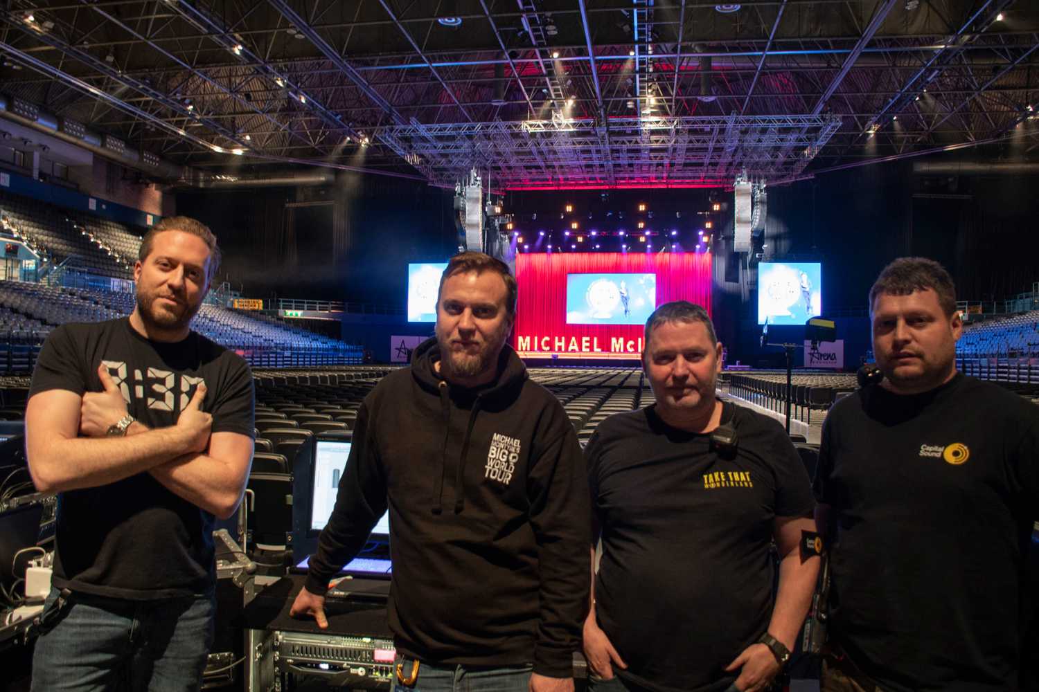 The sound crew: Steve Carr, Toby Donovan, Finbarr Neenan and David Preston