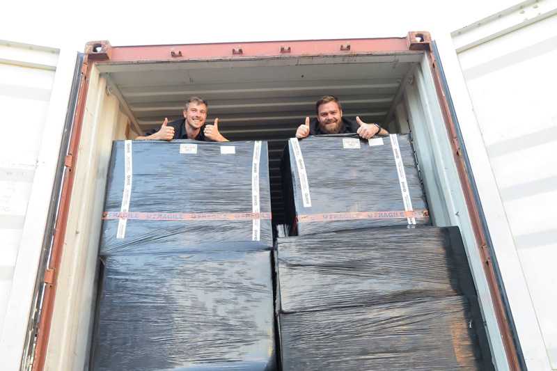 DWR’s Jaco Beukes, Kyle Robson and the latest Quest shipment DWR’s Jaco Beukes, Kyle Robson and the latest Quest shipment