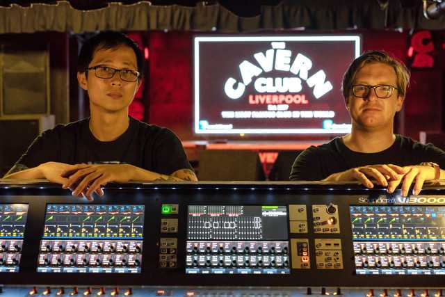 The Cavern Club’s two sound engineers, Ricky Cheung (left) and Tom Macfie The Cavern Club’s two sound engineers, Ricky Cheung (left) and Tom Macfie