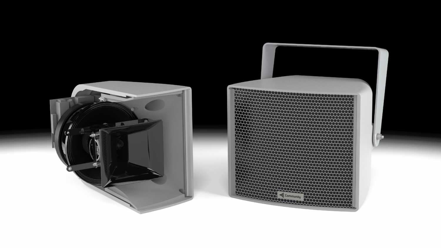 The R.35-3896-EN is a fully horn-loaded triaxial three-way, full-range loudspeaker system