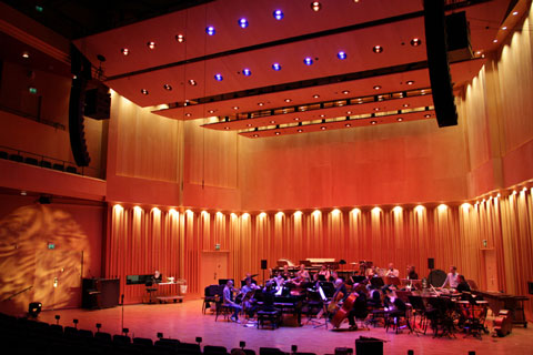 The concert hall is home to a 33-person orchestra