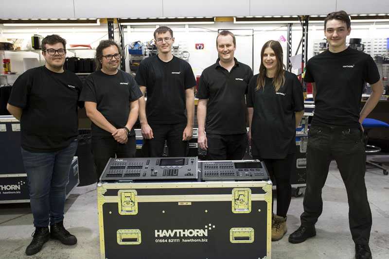 Sam Burns, Gavin Kuzniar, Chris Ruddle, Matt Edgington, BeckyDigby and John Ray from Hawthorn’s lighting department