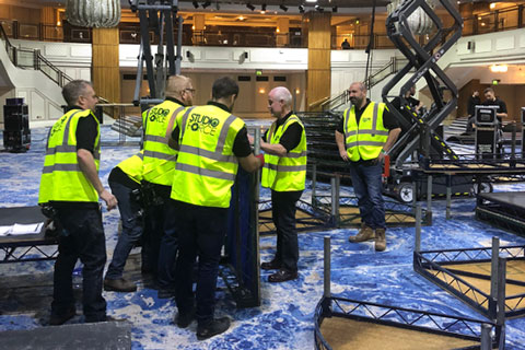 The Studioforce team on set at the Pride of Britain Awards