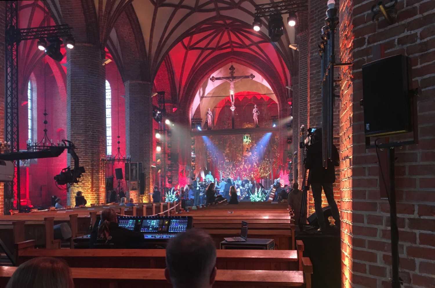St Brygida is a large, brick-built church with tricky acoustics St Brygida is a large, brick-built church with tricky acoustics