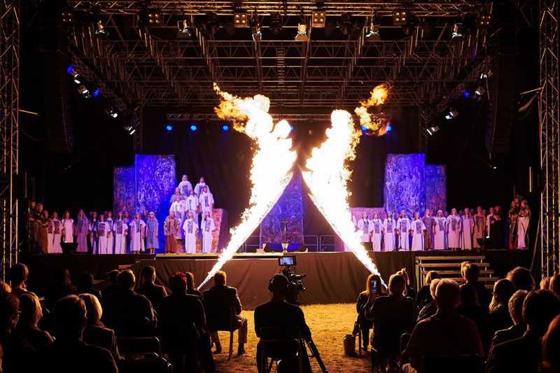 The first event Jiri used the system on was an open-air production of Nabucco in Prague The first event Jiri used the system on was an open-air production of Nabucco in Prague