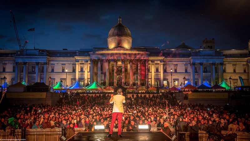 Diwali comes to London's Trafalgar Square