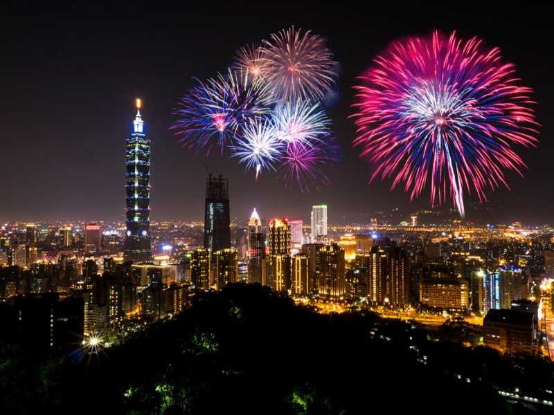 Celebrating New Year in Taipei City