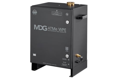 The ATMe WPE haze generator in its new black weatherproof housing