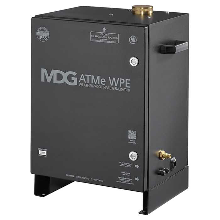 The ATMe WPE haze generator in its new black weatherproof housing