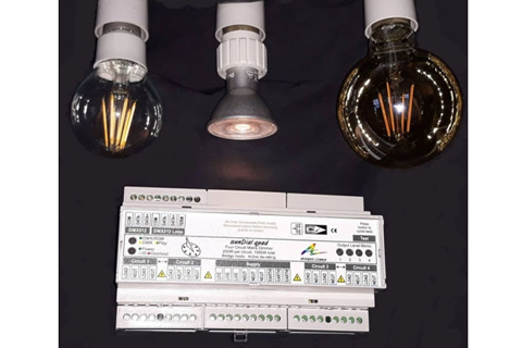 sunDial quad - a new DMX/RDM or Xicato GalaXi controlled mains dimmer