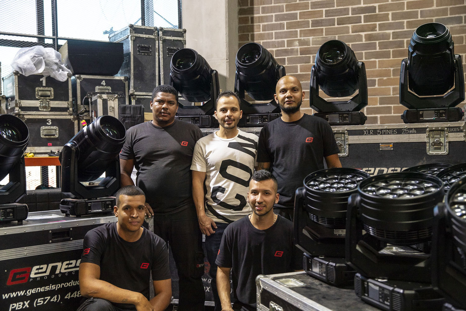 The Genesis Producciones team: Felipe Sierra, Alexis Días, Juan David Palacios, Juan David Tobon (owner) and Johan Rivera (photo: Louise Stickland) The Genesis Producciones team: Felipe Sierra, Alexis Días, Juan David Palacios, Juan David Tobon (owner) and Johan Rivera (photo: Louise Stickland)