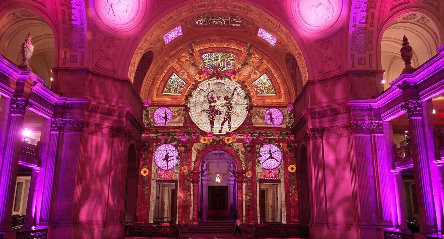 The projection mapping relied on Modulo Kinetic The projection mapping relied on Modulo Kinetic