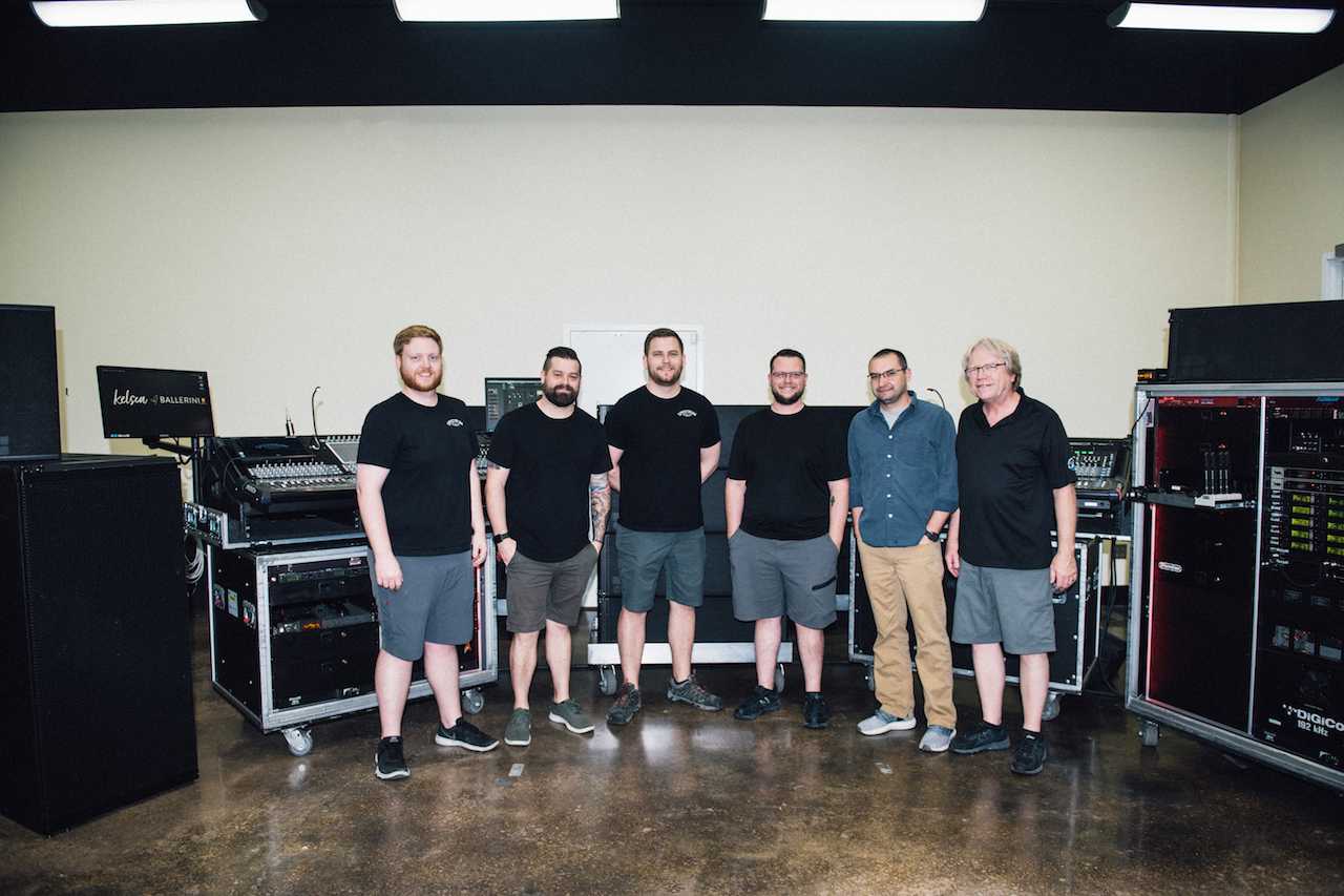 Rudd Lance (systems engineer), Christian Arnold (monitor tech), Chris Diener (PM/FOH), Zach Mitchell (monitor engineer), Bobby George and Ken Porter (Spectrum Sound) Rudd Lance (systems engineer), Christian Arnold (monitor tech), Chris Diener (PM/FOH), Zach Mitchell (monitor engineer), Bobby George and Ken Porter (Spectrum Sound)