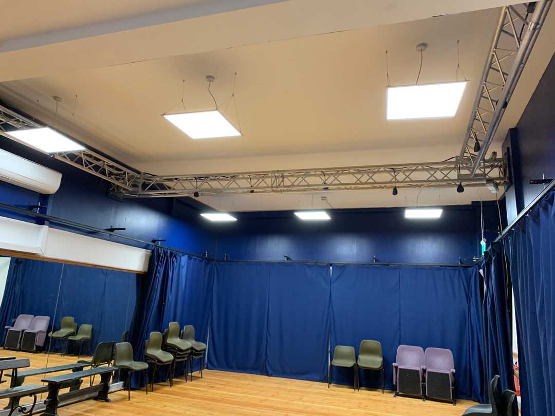 A new studio space has been created in addition to the main auditorium A new studio space has been created in addition to the main auditorium