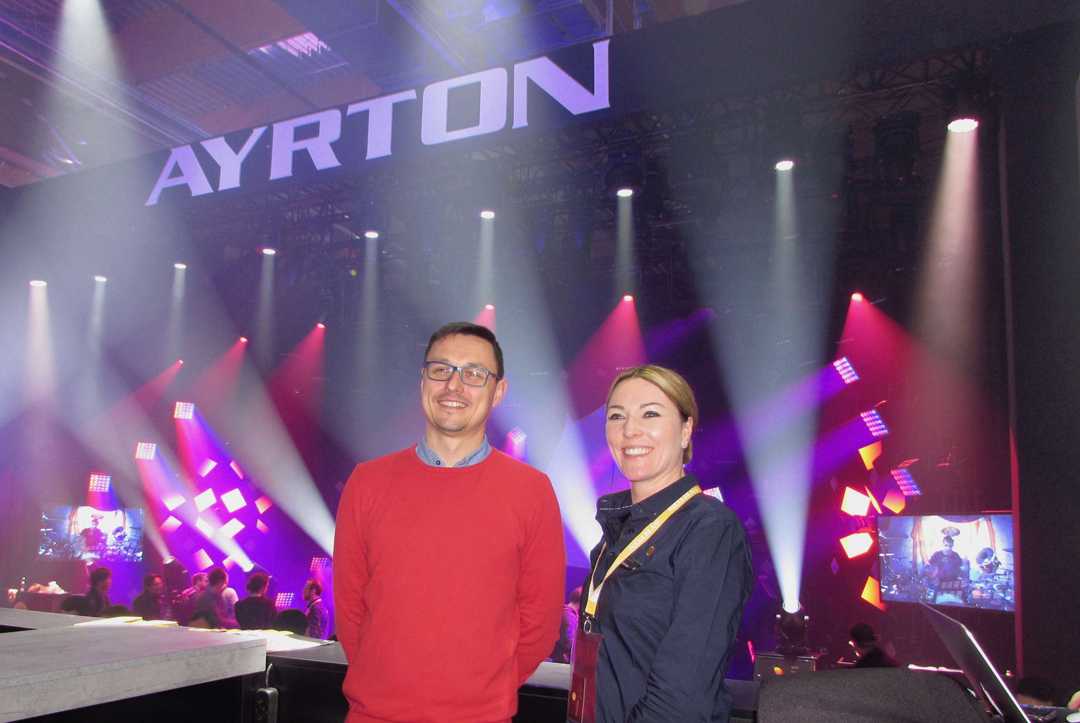 Michał Bisikiewicz, CEO of Lunatec, and Linnea Ljungmark, international sales for Ayrton