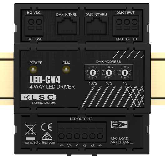 The LED-CV4 is a 4-channel LED driver