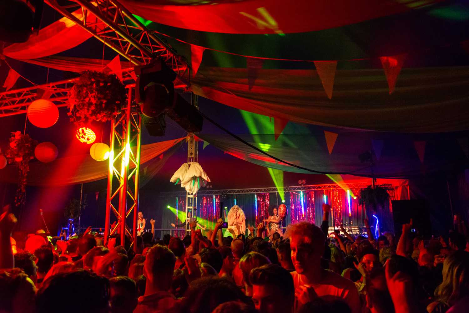 The Old Steine Gardens were transformed around two 1,000-capacity big tops for three days The Old Steine Gardens were transformed around two 1,000-capacity big tops for three days