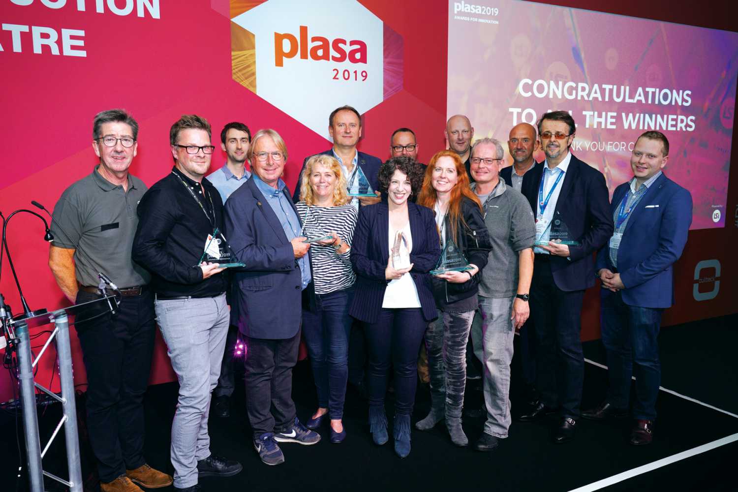 The winners of the 2019 PLASA Awards for Innovation. The winners of the 2019 PLASA Awards for Innovation.
