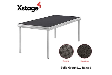 The Xstage S10 stage deck tops are now available in two surface finishes