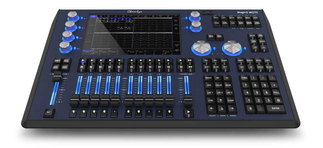 The new MagicQ MQ70 console was introduced at PLASA 2019 The new MagicQ MQ70 console was introduced at PLASA 2019