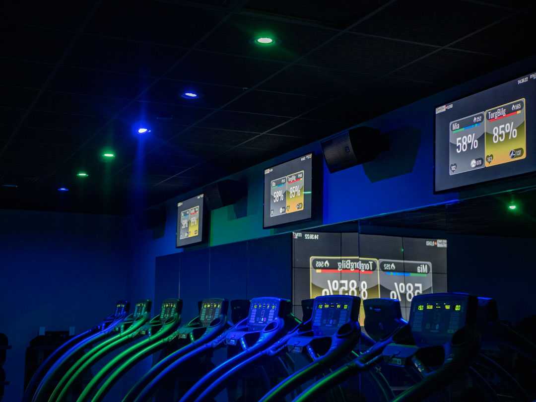 Each display runs off a single secure network Each display runs off a single secure network