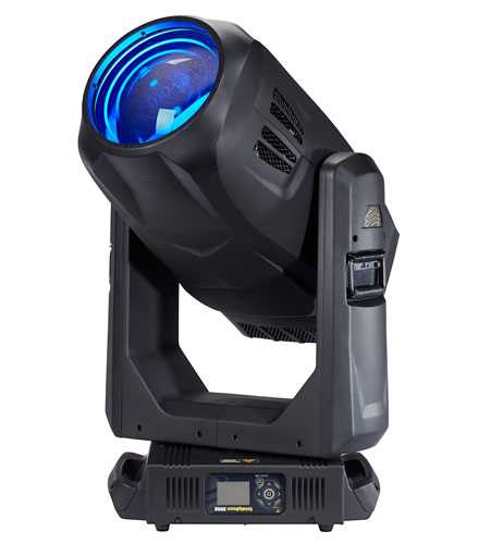 SolaHyBeam 3000 features a large front aperture and optimised long throw optics SolaHyBeam 3000 features a large front aperture and optimised long throw optics