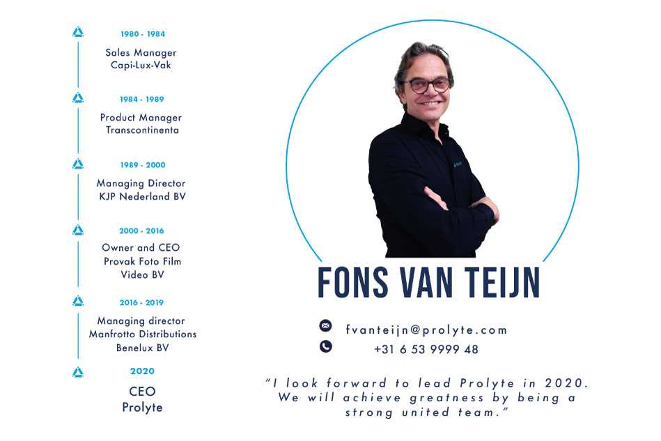 Fons van Teijn – newly appointed CEO