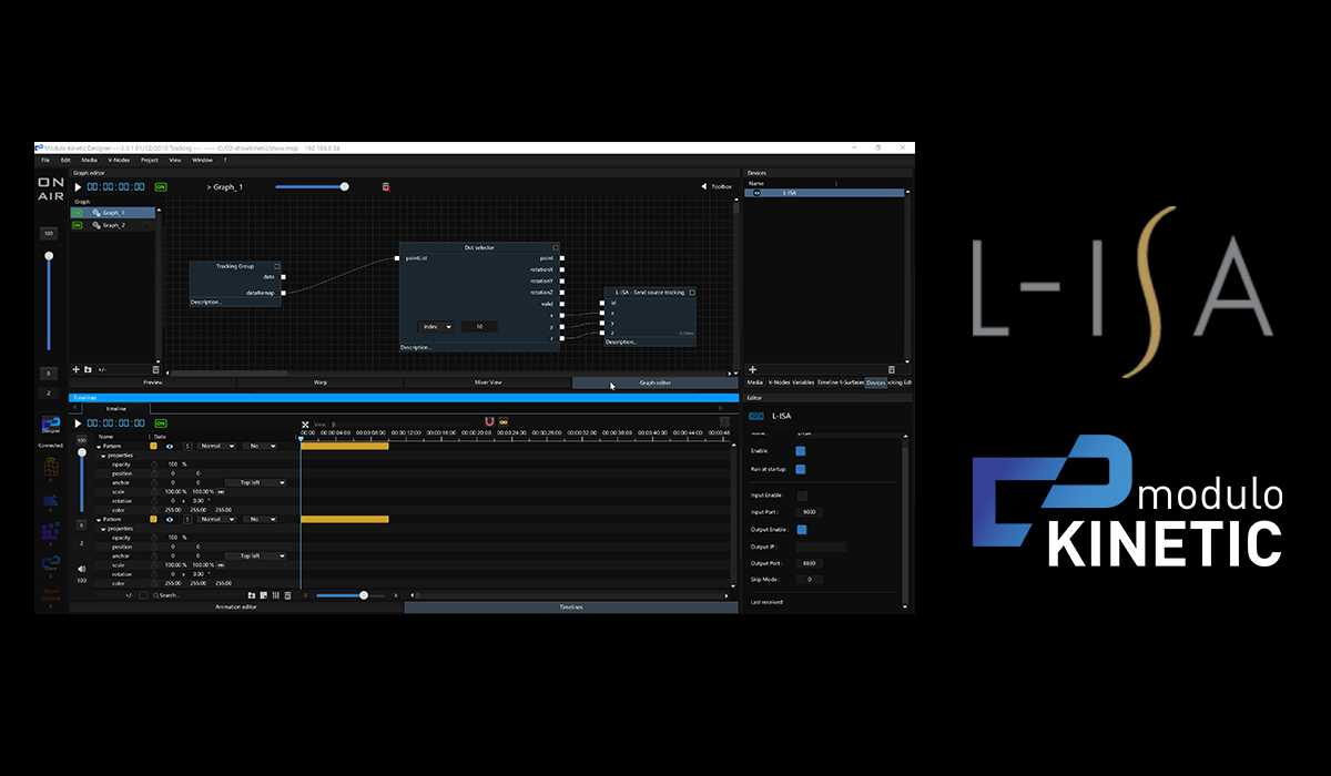 Operators can easily control the L-ISA solution directly from Modulo Kinetic