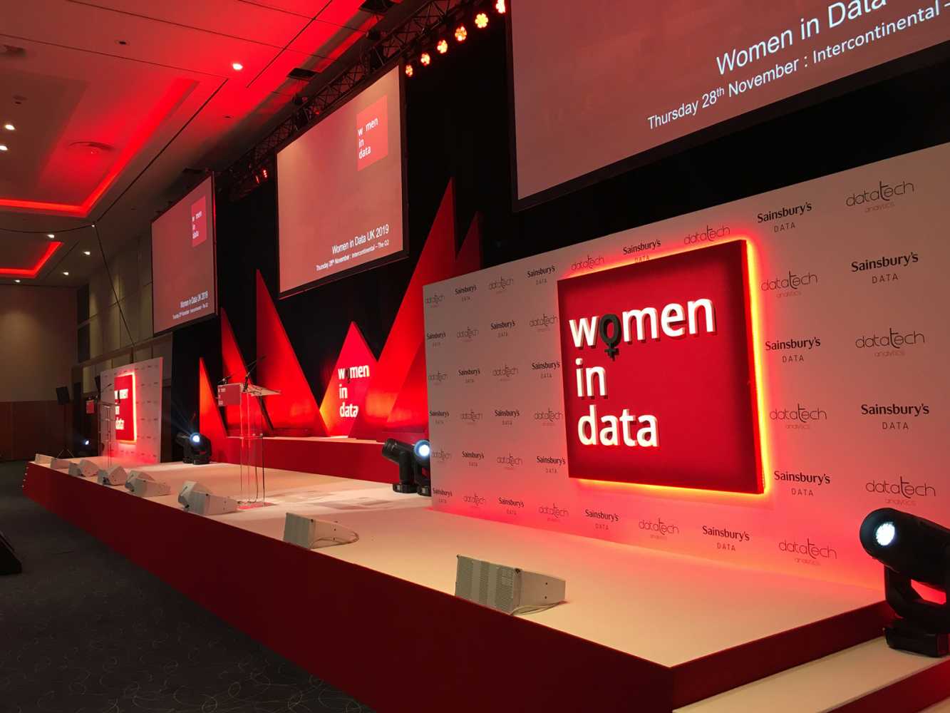 Branding for 2019 Women in Data was characterised by red to signify confidence, ambition and drive